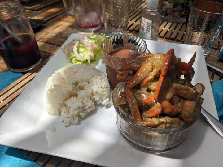 Repas fruits de mer Martinique