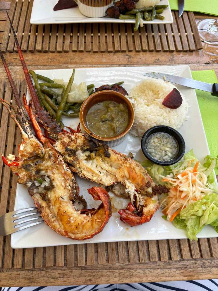 Repas langouste Martinique